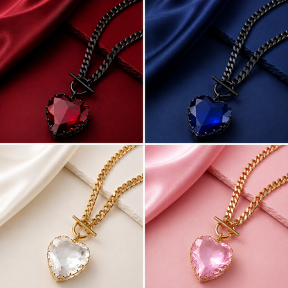 Herz-Halskette für Paare | Kette & Choker in einem